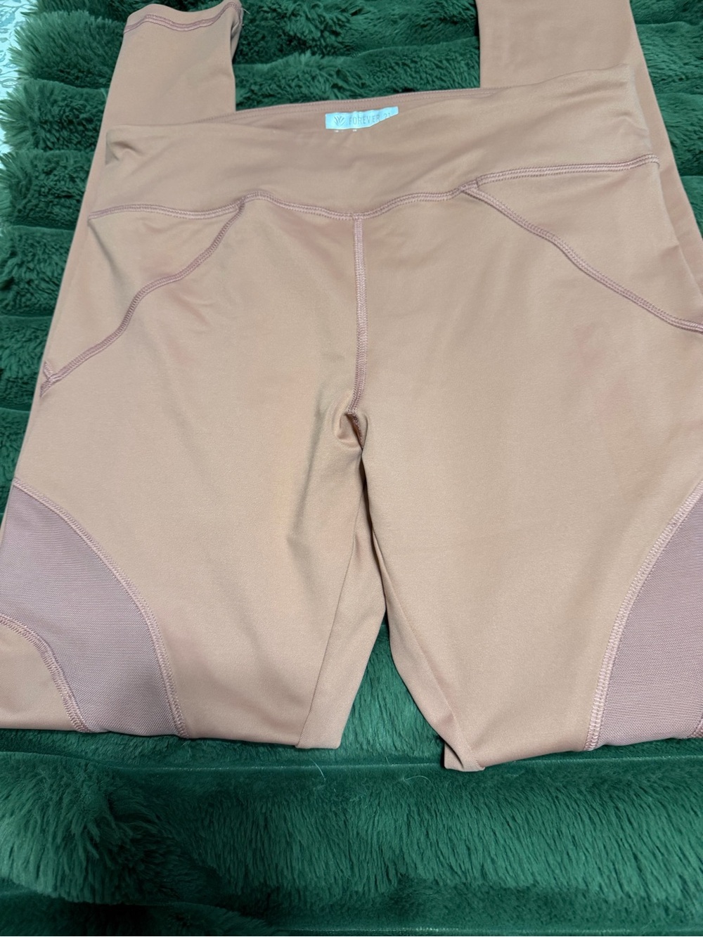 Forever 21 Blush/Taupe High-Waist Leggings